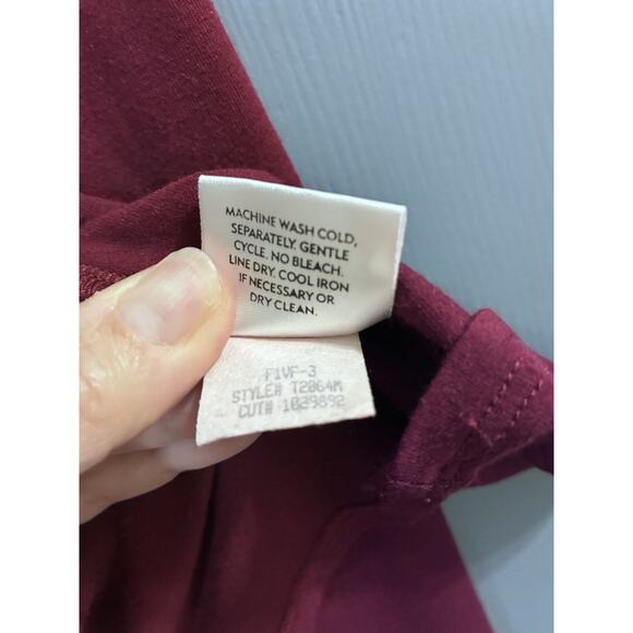 EILEEN FISHER Top Womens Sz XL Stretch Rayon Jersey Turtleneck Burgundy/Wine USA - Picture 4 of 6